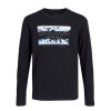 ΠΑΙΔΙΚΗ ΜΠΛΟΥΖΑ ΜΑΚΡΥΜΑΝΙΚΗ ΜΕ ΣΤΑΜΠΑ JACK AND JONES JUNIOR ΜΑΥΡΟ ΑΓΟΡΙ 12271368