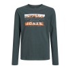ΠΑΙΔΙΚΗ ΜΠΛΟΥΖΑ ΜΑΚΡΥΜΑΝΙΚΗ ΜΕ ΣΤΑΜΠΑ JACK AND JONES JUNIOR ΓΚΡΙ ΑΓΟΡΙ 12271368