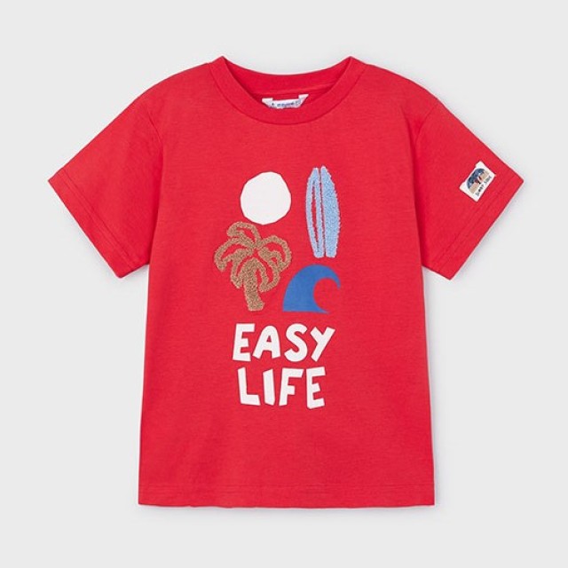 ΠΑΙΔΙΚΗ ΜΠΛΟΥΖΑ T-SHIRT EASY LIFE MAYORAL ΚΟΚΚΙΝΟ ΑΓΟΡΙ 24-03007-059