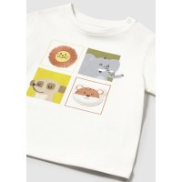 ΠΑΙΔΙΚΗ ΜΠΛΟΥΖΑ T-SHIRT JUNGLE ANIMALS MAYORAL ΑΣΠΡΟ ΑΓΟΡΙ 25-01056-019
