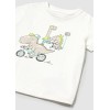 ΠΑΙΔΙΚΗ ΜΠΛΟΥΖΑ T-SHIRT DINO MAYORAL ΑΣΠΡΟ ΑΓΟΡΙ 25-01062-057