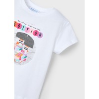 ΠΑΙΔΙΚΗ ΜΠΛΟΥΖΑ T-SHIRT ΜΕ ΣΤΑΜΠΑ MAYORAL ΑΣΠΡΟ ΚΟΡΙΤΣΙ 25-03014-029