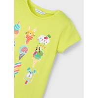 ΠΑΙΔΙΚΗ ΜΠΛΟΥΖΑ T-SHIRT ΜΕ ΣΤΑΜΠΑ MAYORAL ΛΑΪΜ ΚΟΡΙΤΣΙ 25-03014-032