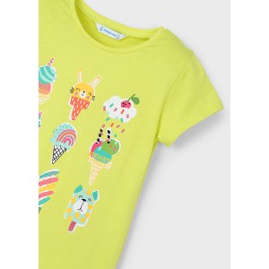ΠΑΙΔΙΚΗ ΜΠΛΟΥΖΑ T-SHIRT ΜΕ ΣΤΑΜΠΑ MAYORAL ΛΑΪΜ ΚΟΡΙΤΣΙ 25-03014-032