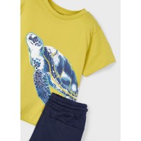 ΠΑΙΔΙΚΟ ΣΕΤ 2 ΤΜΧ ΜΠΛΟΥΖΑ T-SHIRT KAI ΒΕΡΜΟΥΔΑ ΧΕΛΩΝΑ MAYORAL ΚΙΤΡΙΝΟ ΜΠΛΕ ΑΓΟΡΙ 25-03609-022