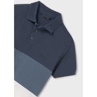 ΠΑΙΔΙΚΗ ΜΠΛΟΥΖΑ T-SHIRT POLO ΠΙΚΕ ΡΙΓΕ MAYORAL ΜΠΛΕ ΑΓΟΡΙ 25-06132-032