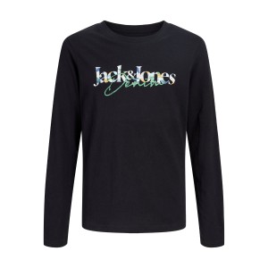 ΠΑΙΔΙΚΗ ΜΠΛΟΥΖΑ ΜΑΚΡΥΜΑΝΙΚΗ JACK AND JONES JUNIOR ΜΑΥΡΟ ΑΓΟΡΙ 12306294