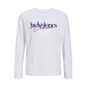 ΠΑΙΔΙΚΗ ΜΠΛΟΥΖΑ ΜΑΚΡΥΜΑΝΙΚΗ JACK AND JONES JUNIOR ΑΣΠΡΟ ΑΓΟΡΙ 12306294