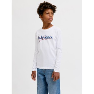 ΠΑΙΔΙΚΗ ΜΠΛΟΥΖΑ ΜΑΚΡΥΜΑΝΙΚΗ JACK AND JONES JUNIOR ΑΣΠΡΟ ΑΓΟΡΙ 12306294