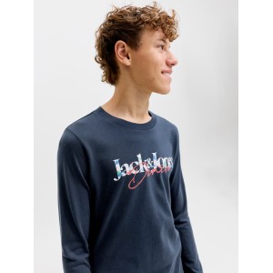 ΠΑΙΔΙΚΗ ΜΠΛΟΥΖΑ ΜΑΚΡΥΜΑΝΙΚΗ JACK AND JONES JUNIOR ΜΠΛΕ ΑΓΟΡΙ 12306294