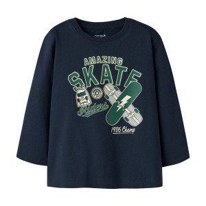 ΠΑΙΔΙΚΗ ΜΠΛΟΥΖΑ ΜΑΚΡΥΜΑΝΙΚΗ SKATE NAME IT ΜΠΛΕ ΑΓΟΡΙ 13259101
