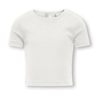 ΠΑΙΔΙΚΗ ΜΠΛΟΥΖΑ T-SHIRT RIB ME ΑΝΟΙΓΜΑ ΚΑΙ ΔΙΑΚΟΣΜΗΤΙΚΕΣ ΚΑΡΔΟΥΛΕΣ ΣΤΗΝ ΠΛΑΤΗ KIDS ONLY ΑΣΠΡΟ ΚΟΡΙΤΣΙ 15342476