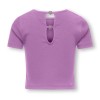 ΠΑΙΔΙΚΗ ΜΠΛΟΥΖΑ T-SHIRT RIB ME ΑΝΟΙΓΜΑ ΚΑΙ ΔΙΑΚΟΣΜΗΤΙΚΕΣ ΚΑΡΔΟΥΛΕΣ ΣΤΗΝ ΠΛΑΤΗ KIDS ONLY ΛΙΛΑ ΚΟΡΙΤΣΙ 15342476