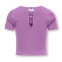 ΠΑΙΔΙΚΗ ΜΠΛΟΥΖΑ T-SHIRT RIB ME ΑΝΟΙΓΜΑ ΚΑΙ ΔΙΑΚΟΣΜΗΤΙΚΕΣ ΚΑΡΔΟΥΛΕΣ ΣΤΗΝ ΠΛΑΤΗ KIDS ONLY ΛΙΛΑ ΚΟΡΙΤΣΙ 15342476