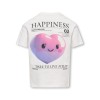 ΠΑΙΔΙΚΗ ΜΠΛΟΥΖΑ T-SHIRT BACK PRINT HAPPINESS HEART KIDS ONLY ΑΣΠΡΟ ΚΟΡΙΤΣΙ 15370495