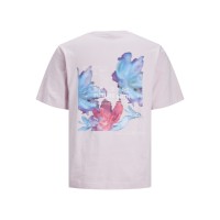 ΠΑΙΔΙΚΗ ΜΠΛΟΥΖΑ T-SHIRT ABSTRACT FLOWER LOOSE FIT JACK  JONES JUNIOR ΡΟΖ ΑΓΟΡΙ 12254207