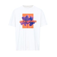 ΠΑΙΔΙΚΗ ΜΠΛΟΥΖΑ T-SHIRT ABSTRACT FLOWER JACK AND JONES JUNIOR ΑΣΠΡΟ ΑΓΟΡΙ 12256927