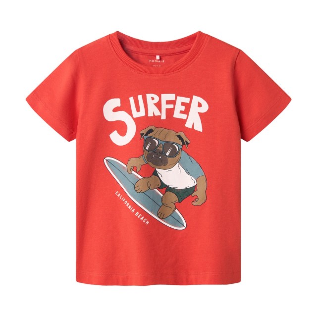 ΠΑΙΔΙΚΗ ΜΠΛΟΥΖΑ T-SHIRT ΣΚΥΛΟΣ SURFER NAME IT ΚΟΚΚΙΝΟ ΑΓΟΡΙ 13241419