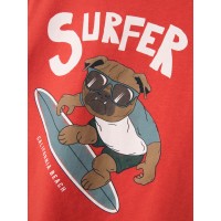 ΠΑΙΔΙΚΗ ΜΠΛΟΥΖΑ T-SHIRT ΣΚΥΛΟΣ SURFER NAME IT ΚΟΚΚΙΝΟ ΑΓΟΡΙ 13241419