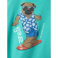 ΠΑΙΔΙΚΗ ΜΠΛΟΥΖΑ T-SHIRT ΣΚΥΛΟΣ SURFER NAME IT ΤΙΡΚΟΥΑΖ ΑΓΟΡΙ 13241419