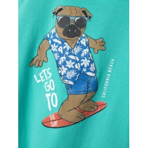 ΠΑΙΔΙΚΗ ΜΠΛΟΥΖΑ T-SHIRT ΣΚΥΛΟΣ SURFER NAME IT ΤΙΡΚΟΥΑΖ ΑΓΟΡΙ 13241419