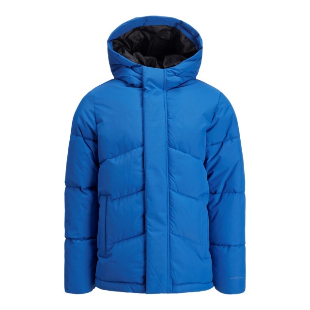 ΠΑΙΔΙΚΟ ΜΠΟΥΦΑΝ PUFFER ΜΕ ΚΟΥΚΟΥΛΑ EXTRA SLIM FIT JACK AND JONES JUNIOR ΜΠΛΕ ΑΓΟΡΙ 12260052