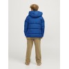 ΠΑΙΔΙΚΟ ΜΠΟΥΦΑΝ PUFFER ΜΕ ΚΟΥΚΟΥΛΑ EXTRA SLIM FIT JACK AND JONES JUNIOR ΜΠΛΕ ΑΓΟΡΙ 12260052