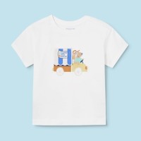 ΠΑΙΔΙΚΗ ΜΠΛΟΥΖΑ T-SHIRT ΔΙΑΔΡΑΣΤΙΚΟ ΠΑΓΩΤΑΤΖΙΔΙΚΟ MAYORAL ΑΣΠΡΟ ΑΓΟΡΙ 24-01031-058