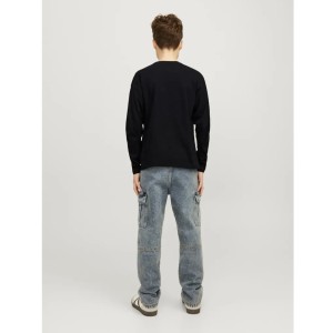 ΠΑΙΔΙΚΗ ΜΠΛΟΥΖΑ ΜΑΚΡΥΜΑΝΙΚΗ BASIC JACK AND JONES JUNIOR ΜΑΥΡΟ ΑΓΟΡΙ 12258928