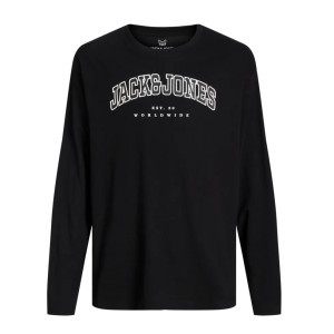 ΠΑΙΔΙΚΗ ΜΠΛΟΥΖΑ ΜΑΚΡΥΜΑΝΙΚΗ BASIC JACK AND JONES JUNIOR ΜΑΥΡΟ ΑΓΟΡΙ 12258928
