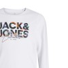 ΠΑΙΔΙΚΗ ΜΠΛΟΥΖΑ ΜΑΚΡΥΜΑΝΙΚΗ COLOR SPLASH JACK AND JONES JUNIOR ΑΣΠΡΟ ΑΓΟΡΙ 12279841