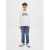 ΠΑΙΔΙΚΗ ΜΠΛΟΥΖΑ ΜΑΚΡΥΜΑΝΙΚΗ COLOR SPLASH JACK AND JONES JUNIOR ΑΣΠΡΟ ΑΓΟΡΙ 12279841