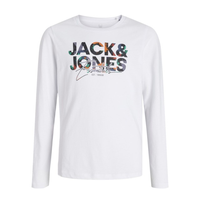 ΠΑΙΔΙΚΗ ΜΠΛΟΥΖΑ ΜΑΚΡΥΜΑΝΙΚΗ COLOR SPLASH JACK AND JONES JUNIOR ΑΣΠΡΟ ΑΓΟΡΙ 12279841