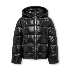 ΠΑΙΔΙΚΟ ΜΠΟΥΦΑΝ PUFFER ΓΥΑΛΙΣΤΕΡΟ ΜΕ ΚΟΥΚΟΥΛΑ KIDS ONLY ΜΑΥΡΟ ΚΟΡΙΤΣΙ 15306406