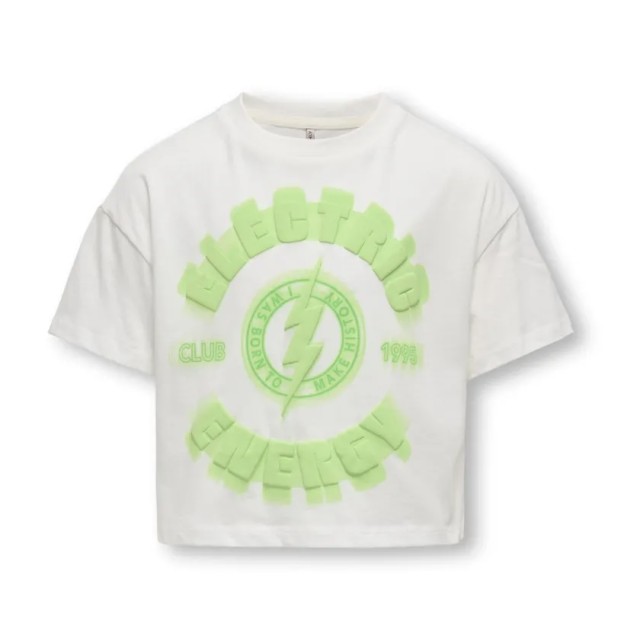 ΠΑΙΔΙΚΗ ΜΠΛΟΥΖΑ T-SHIRT CROP ΜΕ ΑΝΑΓΛΥΦΑ ΓΡΑΜΜΑΤΑ KIDS ONLY ΑΣΠΡΟ ΚΟΡΙΤΣΙ 15347328