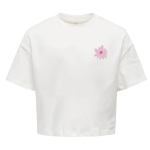 ΠΑΙΔΙΚΗ ΜΠΛΟΥΖΑ T-SHIRT LOOSE FIT HOLIDAYS KIDS ONLY ΑΣΠΡΟ ΚΟΡΙΤΣΙ 15354280