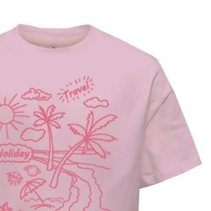 ΠΑΙΔΙΚΗ ΜΠΛΟΥΖΑ T-SHIRT LOOSE FIT HOLIDAYS KIDS ONLY ΡΟΖ ΚΟΡΙΤΣΙ 15354280