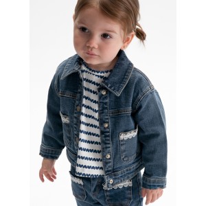ΠΑΙΔΙΚΟ ΜΠΟΥΦΑΝ JEAN JACKET ΜΕ ΔΑΝΤΕΛΙΤΣΑ MAYORAL ΜΠΛΕ ΚΟΡΙΤΣΙ 26-01490-057