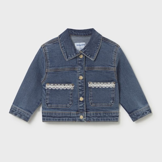 ΠΑΙΔΙΚΟ ΜΠΟΥΦΑΝ JEAN JACKET ΜΕ ΔΑΝΤΕΛΙΤΣΑ MAYORAL ΜΠΛΕ ΚΟΡΙΤΣΙ 26-01490-057