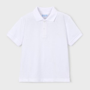 ΠΑΙΔΙΚΗ ΜΠΛΟΥΖΑ T-SHIRT POLO BASIC MAYORAL ΑΣΠΡΟ ΑΓΟΡΙ 26-00150-016