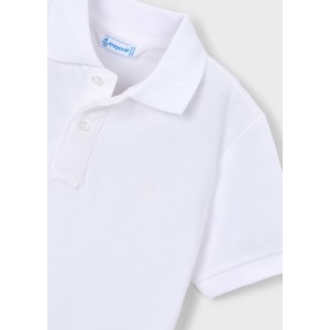 ΠΑΙΔΙΚΗ ΜΠΛΟΥΖΑ T-SHIRT POLO BASIC MAYORAL ΑΣΠΡΟ ΑΓΟΡΙ 26-00150-016