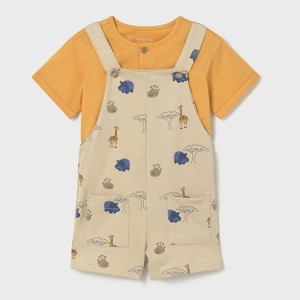 ΠΑΙΔΙΚΟ ΣΕΤ 2 ΤΜΧ ΜΠΛΟΥΖΑ T-SHIRT ΚΑΙ ΣΑΛΟΠΕΤΑ ΖΩΑΚΙΑ MAYORAL ΜΠΕΖ ΑΓΟΡΙ 26-01664-027