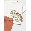 ΠΑΙΔΙΚΟ ΣΕΤ 2 ΤΜΧ ΜΠΛΟΥΖΑ T-SHIRT ΚΑΙ ΒΕΡΜΟΥΔΑ ΧΑΜΑΙΛΕΩΝ MAYORAL ΑΣΠΡΟ ΕΚΑΪ ΑΓΟΡΙ 26-01668-023