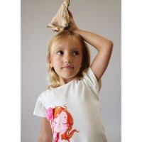 ΠΑΙΔΙΚΗ ΜΠΛΟΥΖΑ T-SHIRT ΜΕ ΒΟΛΑΝ ΣΤΑ ΜΑΝΙΚΙΑ ΓΟΡΓΟΝΑ MAYORAL ΕΚΡΟΥ ΚΟΡΙΤΣΙ 26-03007-084