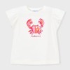 ΠΑΙΔΙΚΗ ΜΠΛΟΥΖΑ T-SHIRT ΜΕ ΒΟΛΑΝ ΣΤΑ ΜΑΝΙΚΙΑ ΚΑΒΟΥΡΑΣ MAYORAL ΕΚΡΟΥ ΚΟΡΙΤΣΙ 26-03007-082
