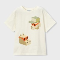 ΠΑΙΔΙΚΗ ΜΠΛΟΥΖΑ T-SHIRT VIRTUAL MAYORAL ΚΡΕΜ ΑΓΟΡΙ 26-03078-072