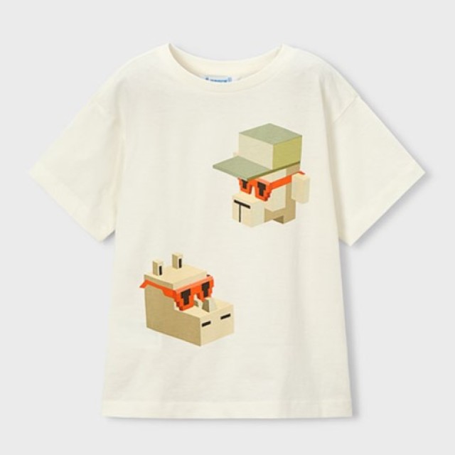 ΠΑΙΔΙΚΗ ΜΠΛΟΥΖΑ T-SHIRT VIRTUAL MAYORAL ΚΡΕΜ ΑΓΟΡΙ 26-03078-072