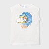 ΠΑΙΔΙΚΗ ΜΠΛΟΥΖΑ ΑΜΑΝΙΚΗ SURFING FISH MAYORAL ΑΣΠΡΟ ΑΓΟΡΙ 26-03085-080