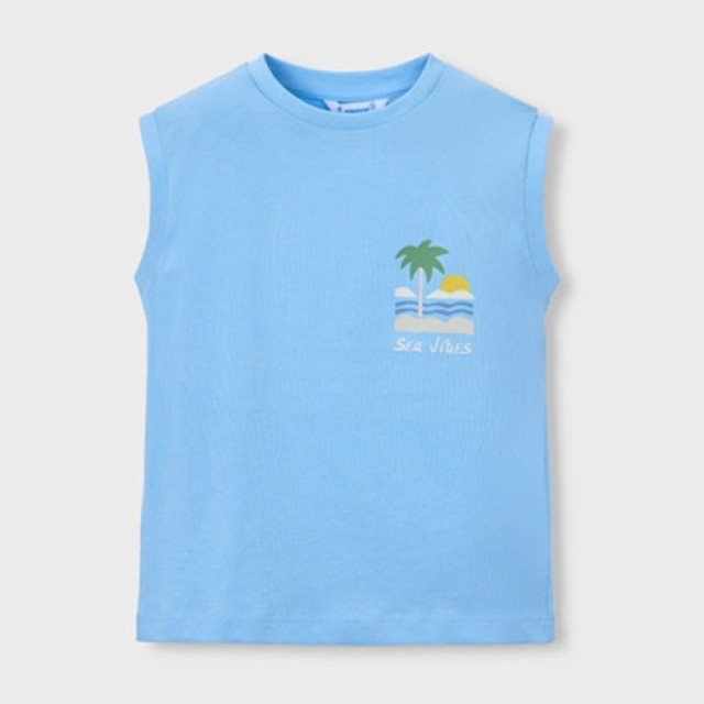 ΠΑΙΔΙΚΗ ΜΠΛΟΥΖΑ ΑΜΑΝΙΚΗ SEA VIBES MAYORAL ΓΑΛΑΖΙΟ ΑΓΟΡΙ 26-03085-082