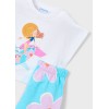 ΠΑΙΔΙΚΟ ΣΕΤ 2 ΤΜΧ ΜΠΛΟΥΖΑ T-SHIRT KAI ΣΟΡΤΣ ΣΤΑΜΠΩΤΟ MAYORAL ΑΣΠΡΟ ΤΙΡΚΟΥΑΖ ΚΟΡΙΤΣΙ 26-03234-081